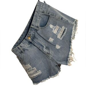 Y2K Vintage Inspired Distressed Shorts Size 30